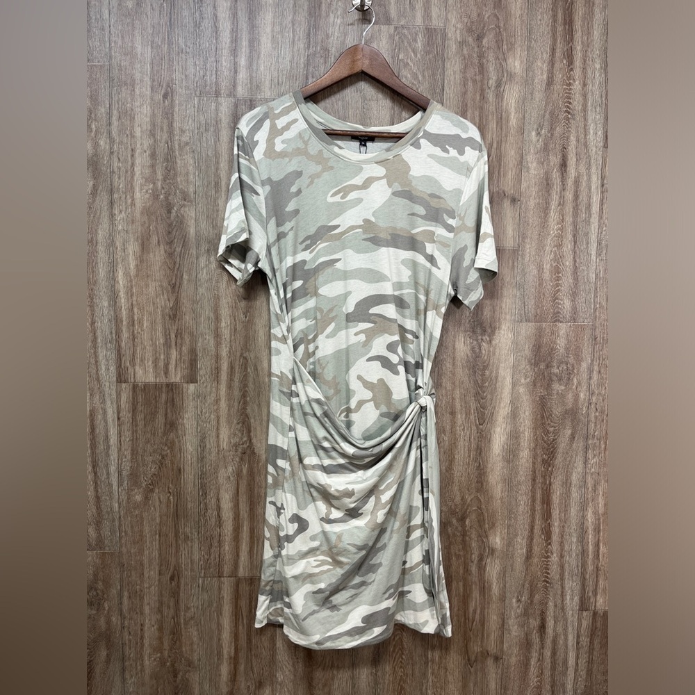 NEW Rails Edie Tie Waist T-Shirt Dress Camo